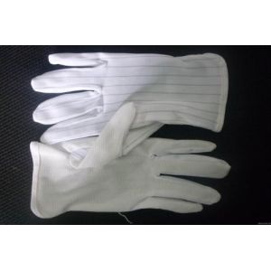 Cleanroom Use Polyester Antistatic Gloves ESD Stripe gloves for electronic