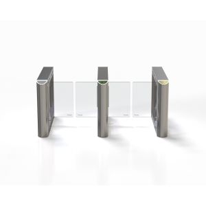 Optical Tempered Glass Speed Gate Turnstile Swing Barrier With Multi Passage Way