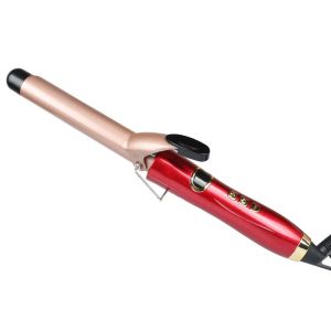 Electric Ceramic Wave Wand Curling Iron Rotate Wave Styler with LCD Display