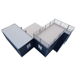 Assembly Container ZCS With Floor To Ceiling Glass Guardrail Platform