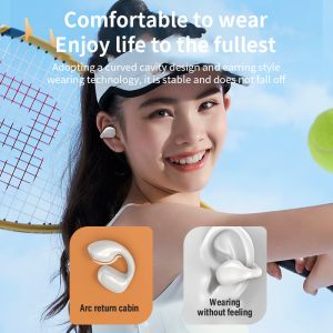 AAC Codecs Bone Conduction Earphone Clip Earring Ear Hook Headsets for Sport and