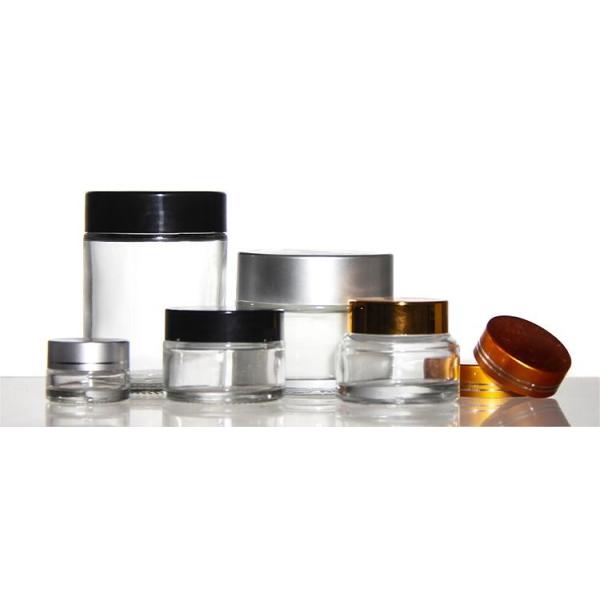 Glass Jar Cream Customizable logo Cream Jars Cosmetic Bottles For Moisturizer 50g 100g 200g