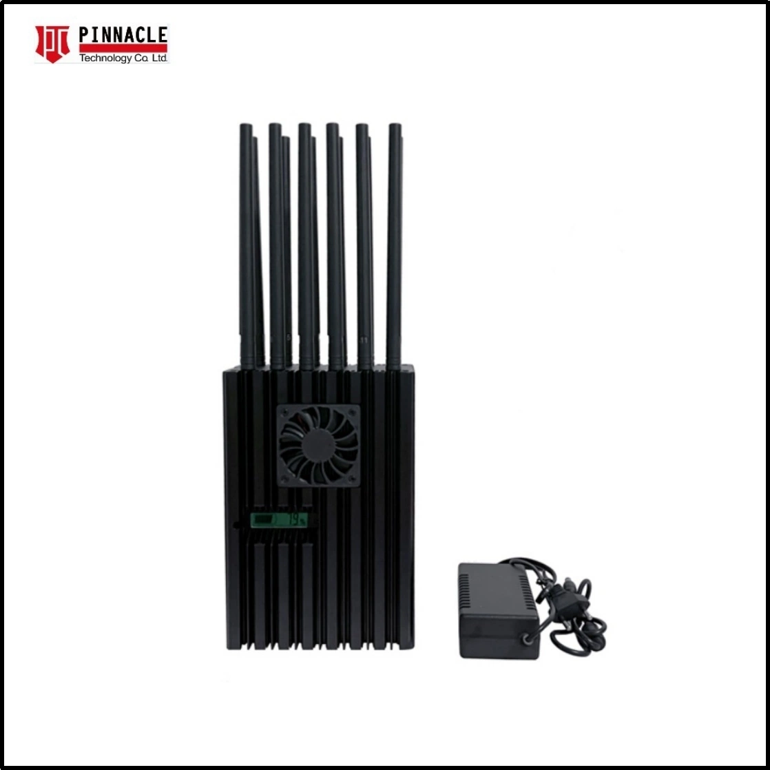 12 Antenna Handheld Signal Jammer Scrambler CDMA GSM PCS 3G LTE UHF VHF Remote Control