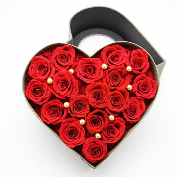 Preserved roses real flowers in heartshaoe box never withered roses that last a year