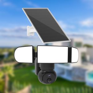 Wholesale Wireless Solar Floodlight Camera 1500 Lumens 4MP from china suppliers