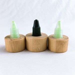 Wholesale 24/410 28/410 Disc Top Caps with Bamboo Collar for Lotion and Cosmetics from china suppliers