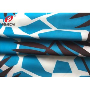 Printed Waterproof Breathable Polyester Spandex Fabric For Swimwear