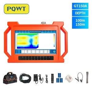 Wholesale PQWT GT150A Geological Exploration Equipment with 150m-3200m Detection Range 10.1 Inch HD Touch LCD and 0.001mV Resolution Ground Water Detector from china suppliers