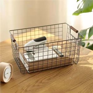 Spices Stackable Wire Mesh Storage Baskets For Kitchen