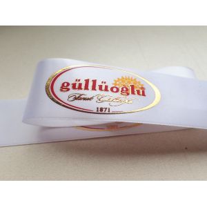 Garment Webbing Polyester Fabric Tape With Silk Screen Printed Logo