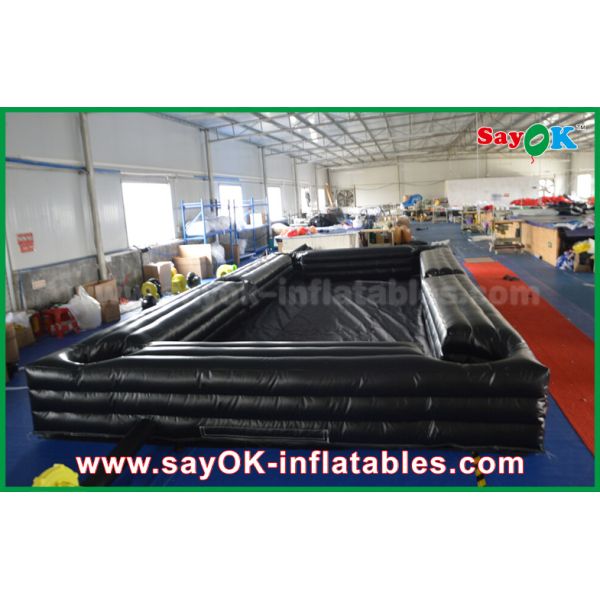 Inflatable Games For Kids Customized Black Inflatable Sports Games Snookball Tables 0.55mm PVC With Balls