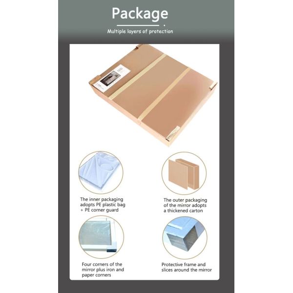 Smart LED Bathroom Vanity Mirror with Oval Bath Toilet and Luminous Lights in Silver