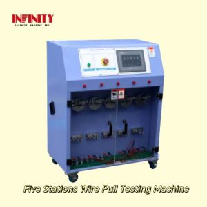 Touch Screen PLC Control 5-Station Wire Pull Testing Equipment For Customer