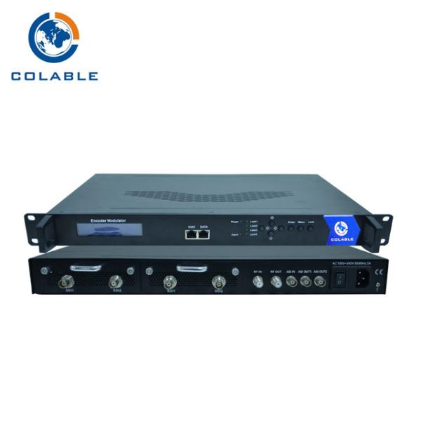 Quality 4 HD SDI To QAM DVB C Encoder Modulator , H 264 SDI To RF Hd Encodulator for sale