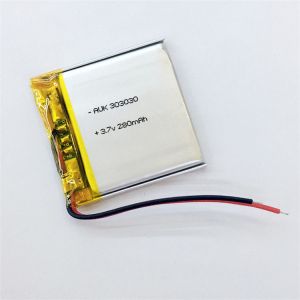 China 303030 3.7V 280mAh Ultra Thin LiPo Battery Lightweight 500 Cycles on sale