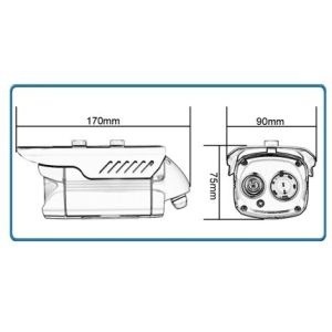 H.264 Waterproof Megapixel IP Camera with a LED Array 20m IR Range for Outdoor