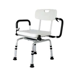 Adjustable Armrests Disabled Shower Seat 360 Degree Swivel Shower Seat With