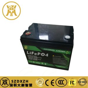 12V 100AH Lithium Iron Battery for Street Lamp Backup Power Built-in Ventilation
