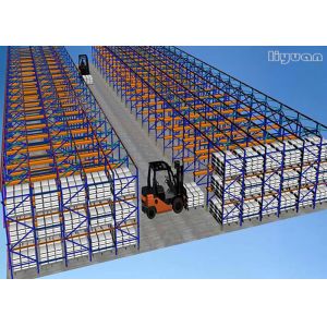 Metal Storage Drive In Warehouse Racking , Drive Through Pallet Rack System