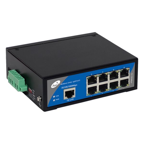 Quality IEEE802.3 Industrial POE Switch , 8 Port POE Switch With 1 Gigabit Uplink for sale