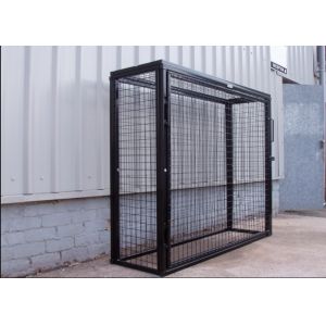 Black Powder Coating Gas Cylinder Cages Flexible / Foldable Easy Install