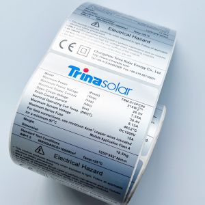 Printing Adhesive PET Barcode Label Matte Silver Thermal Transparent Polyester