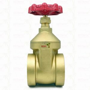 Brass Gate Valve With Red Handle 2 1/2" Customized Size High Pressure Bearing