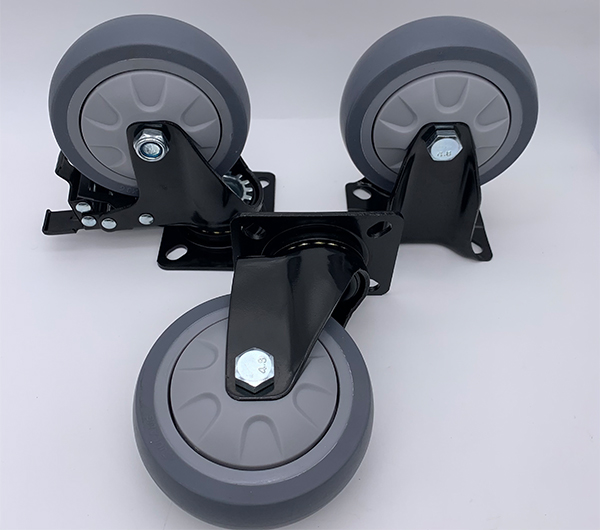 5 Inch Swivel Plate Soft Rubber Castor