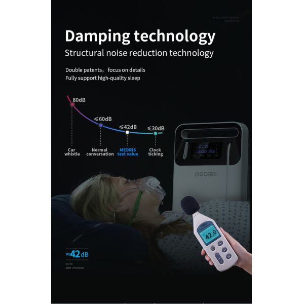 Remote Control Medical Oxygen Concentrator Equipment 5L Portable Oxygen Concentrator