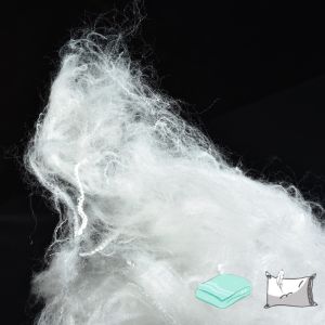 Microfiber White Down Like Siliconized Polyester Staple Fiber Virgin 100%