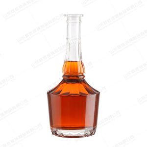 Glass Wine Liquor Bottles Transparent Customize 200ml 300ml Unique Shaped with