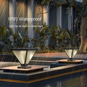 Durable Led Solar Powered Pillar Light Waterproof Electric Lamp Post for Outdoor