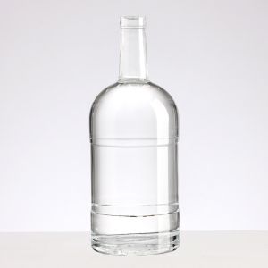 750ml Extra Flint Clear Square Glass Bottle for Spirits Liquor Gin Vodka Brandy