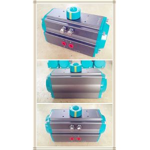 quarter-turn rack and pinion pneumatic rotary actuator for valves