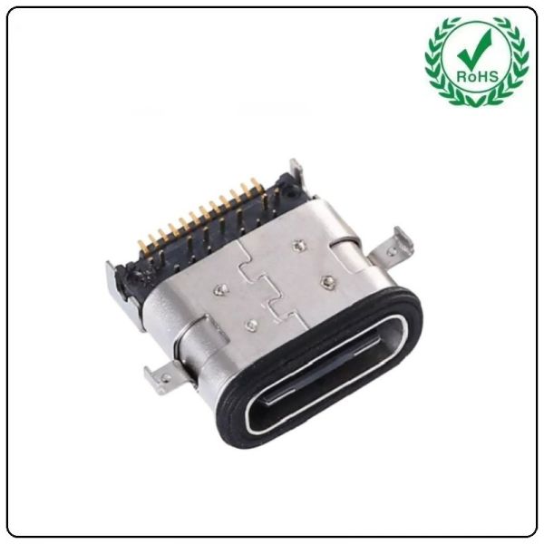 USB-31C-F-PF01 USB Type C Connector IP67 Waterproof Mid Mount 3.0 SMT Through