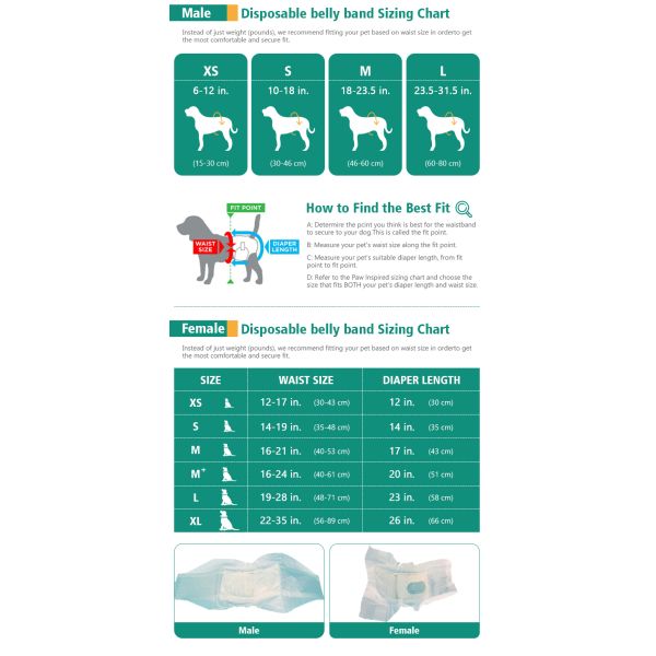 Customized Size Disposable Dog Diapers Soft And Convenient For Your Dog'S Needs