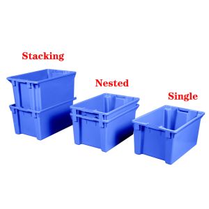Custom Logo Internal Size 560*360*265mm Stackable Plastic Shipping Crates for