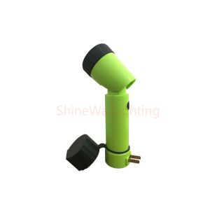 Green High Power Flashlight IP64 Weatherproof Rechargeable Muti Funtion