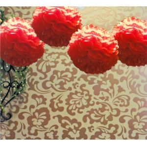 Wholesale Chevron Tissue Pom Pom - Fuchsia (4 Pack) from china suppliers