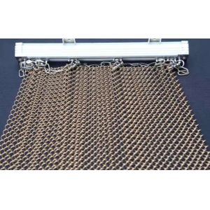 Aluminum Wire Decorative Customization Suspended Diamond Coil Drapery Mesh