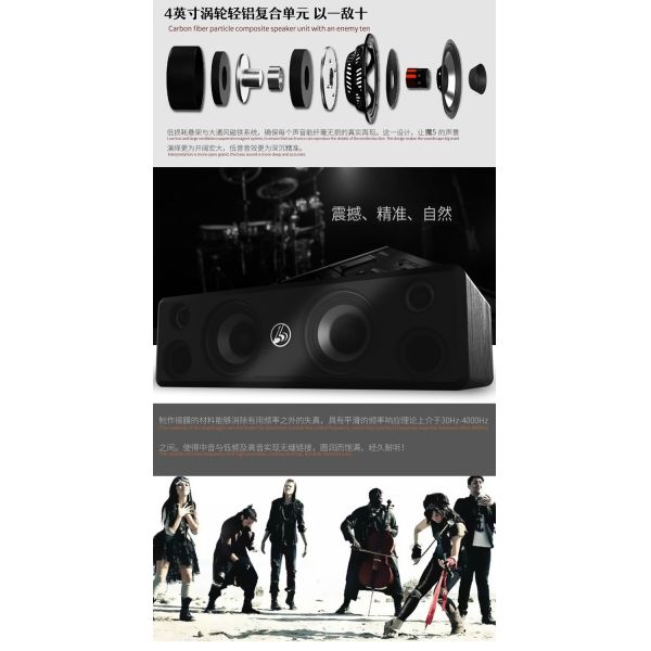 6 Inch HIFI Home Subwoofer Speaker , 100W Wireless Speaker For Karaoke Home