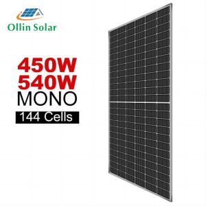 China 550W Half Cell Mono Solar Panel Anodized Aluminium Alloy Frame Solar Energy Panel on sale