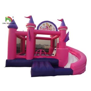 Wholesale 6m Inflatable Jumping Castle Large Multiplay Bouncy With Curve Slide from china suppliers