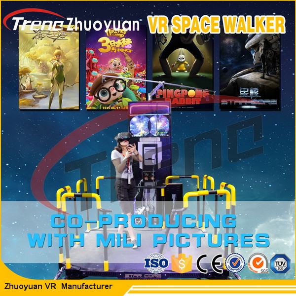 Video Game Head Tracking VR Space Walk Simulator With Interactive Platform