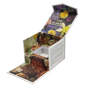 Customized special shaped cosmetic flip paper box wholesale luxury skincare gift