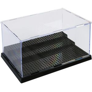 Lockable Clear Figure Display Case 3-Step Lego Mini Character Collectors Can