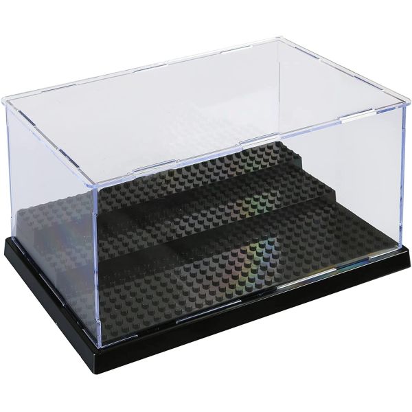 Lockable Clear Figure Display Case 3-Step Lego Mini Character Collectors Can