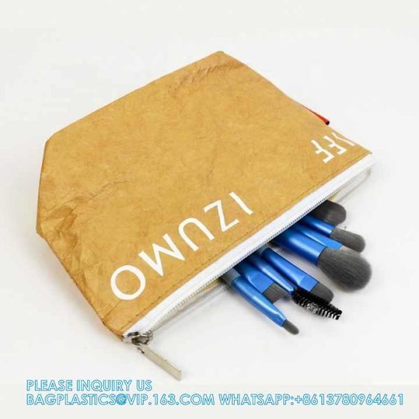 Waterproof Large Capacity Dupont Tyvek Makeup Organizer Pouch Trousse Maquillage Cosmetic Bag With Zipper