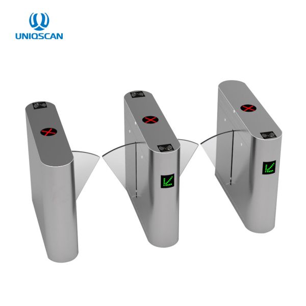 Quality TCP IP Acrylic Panel Stainless Steel Security Turnstile Gate for sale