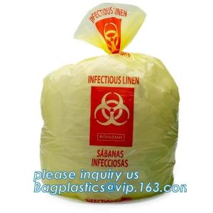 Draw string Biohazard garbage/trash bag for infecciosas/hospital use, biohazardo